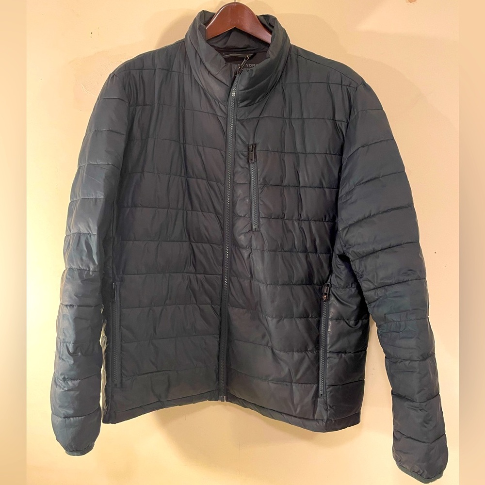 Marc New York-Andrew Marc Lightweight Insulation Puffer Jacket Large Green
